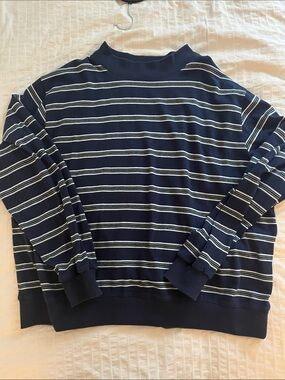 PARKE holiday striped mockneck
